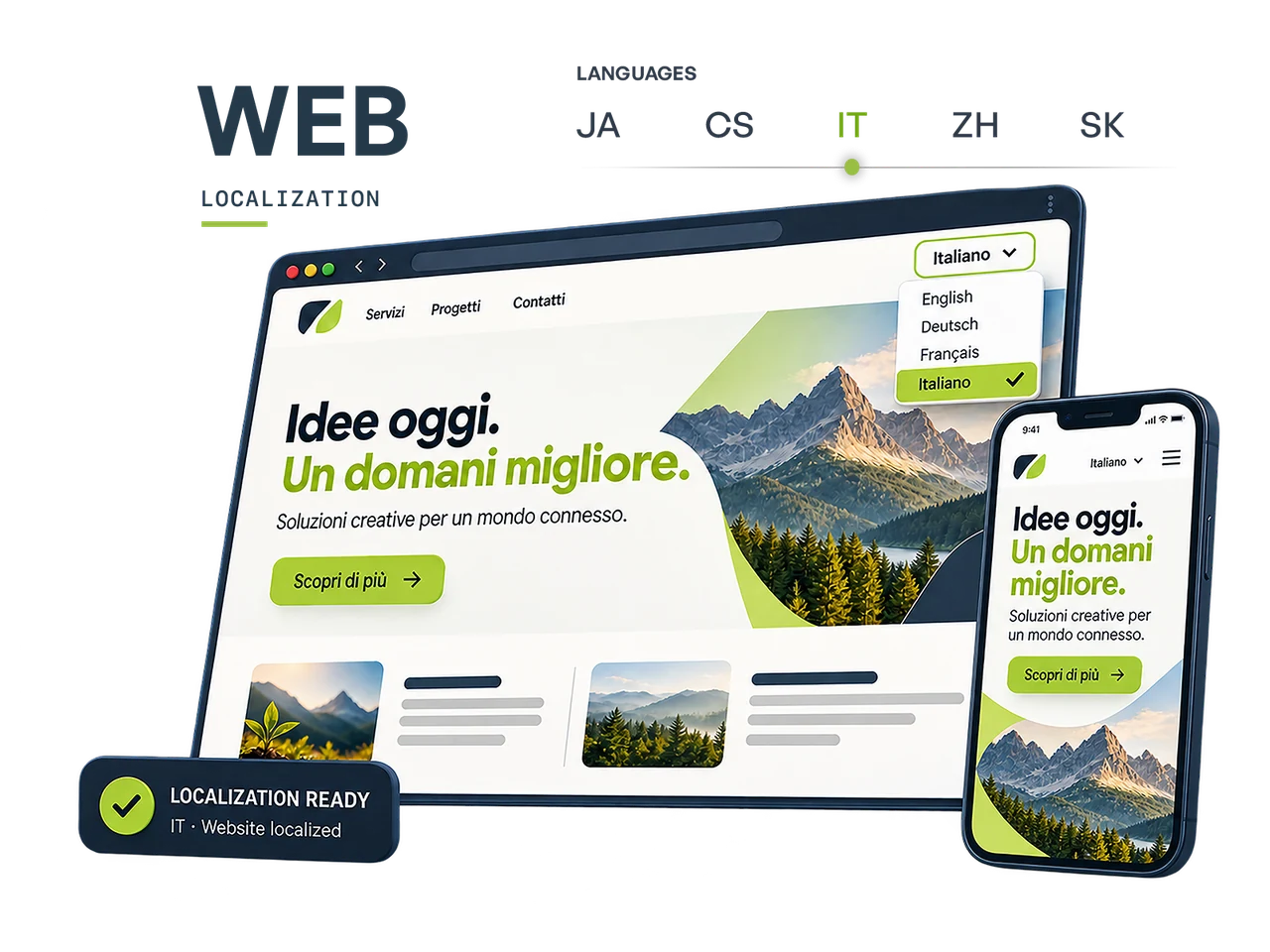 Ilustracja kompetencji: Web Localization